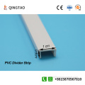 White PVC U-shaped separator strip
